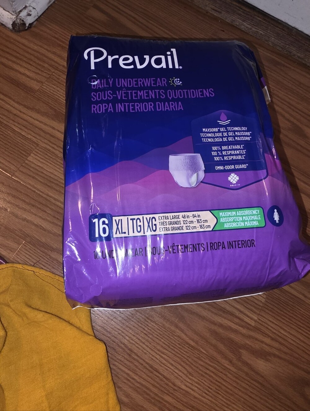 Prevail Daily Underwear XL - Purple Pack of 16